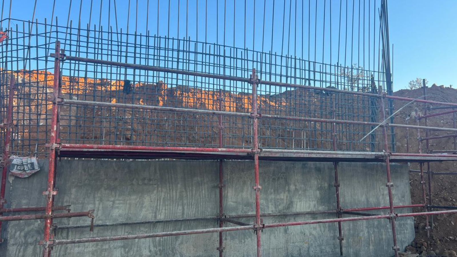 steel fixing and concrete works at Goodhope