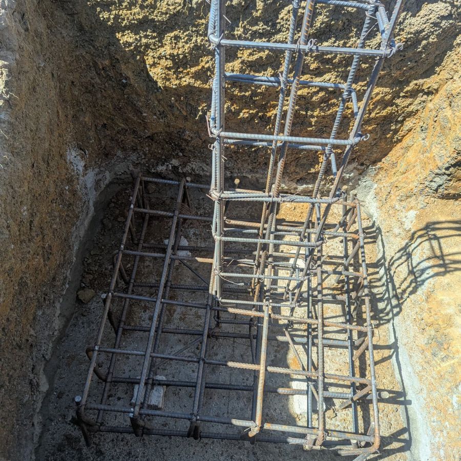 completed concrete foundation slab