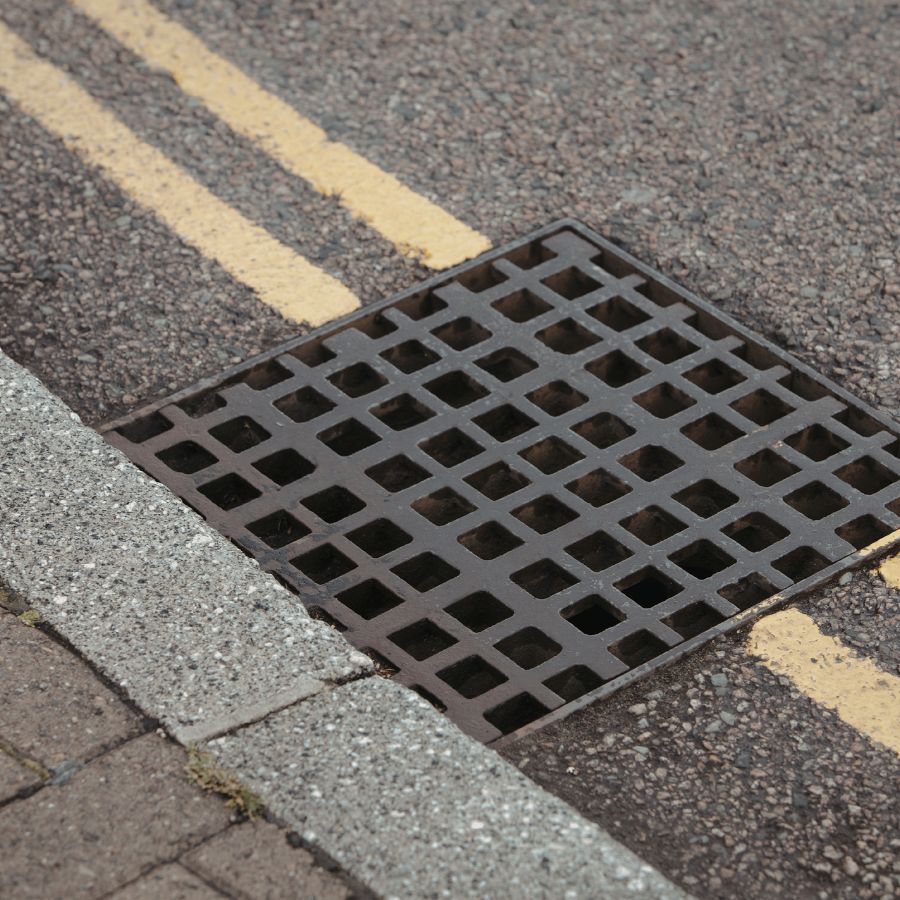 drainage culvert channelling water flow